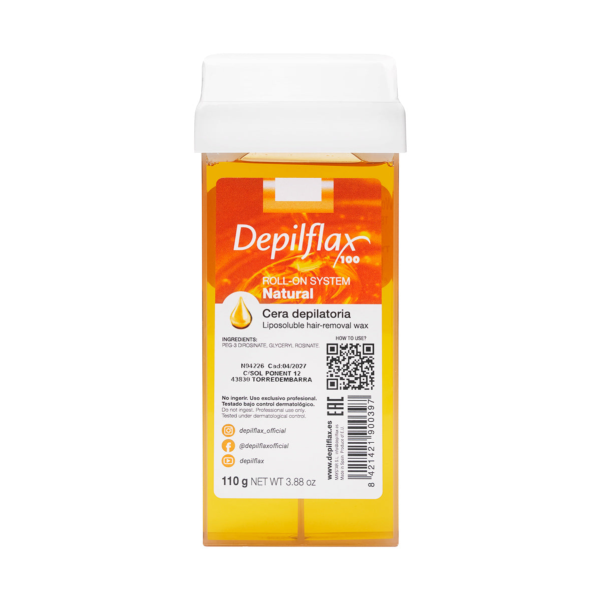 Depilflax 100 ontharingswas, natuurlijke rol 110g