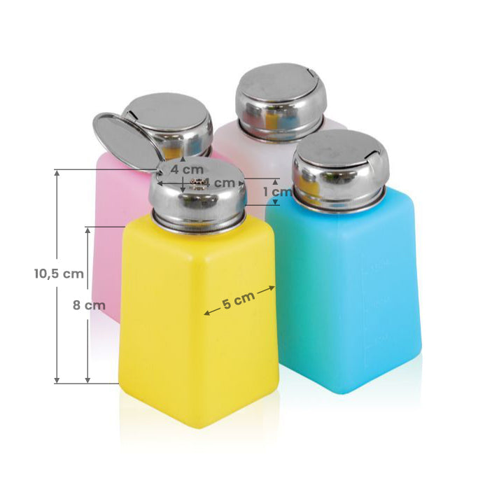 Pompflesje chroom 180 ml mix kleur