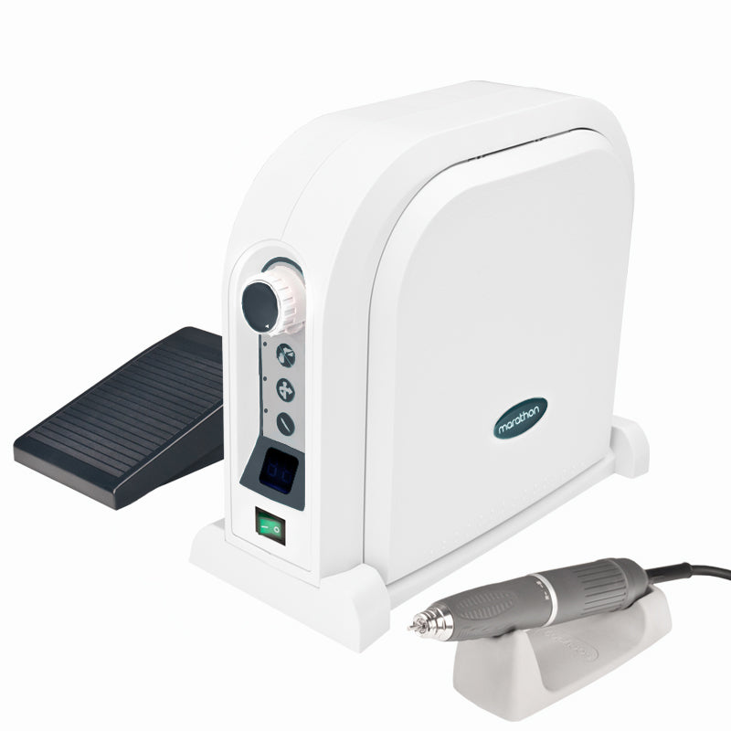 SAEYANG MARATHON MULTI 600 NAGELFREESMACHINE PROTHETISCHE MICROMOTOR + BM50S1 BORSTELLOOS