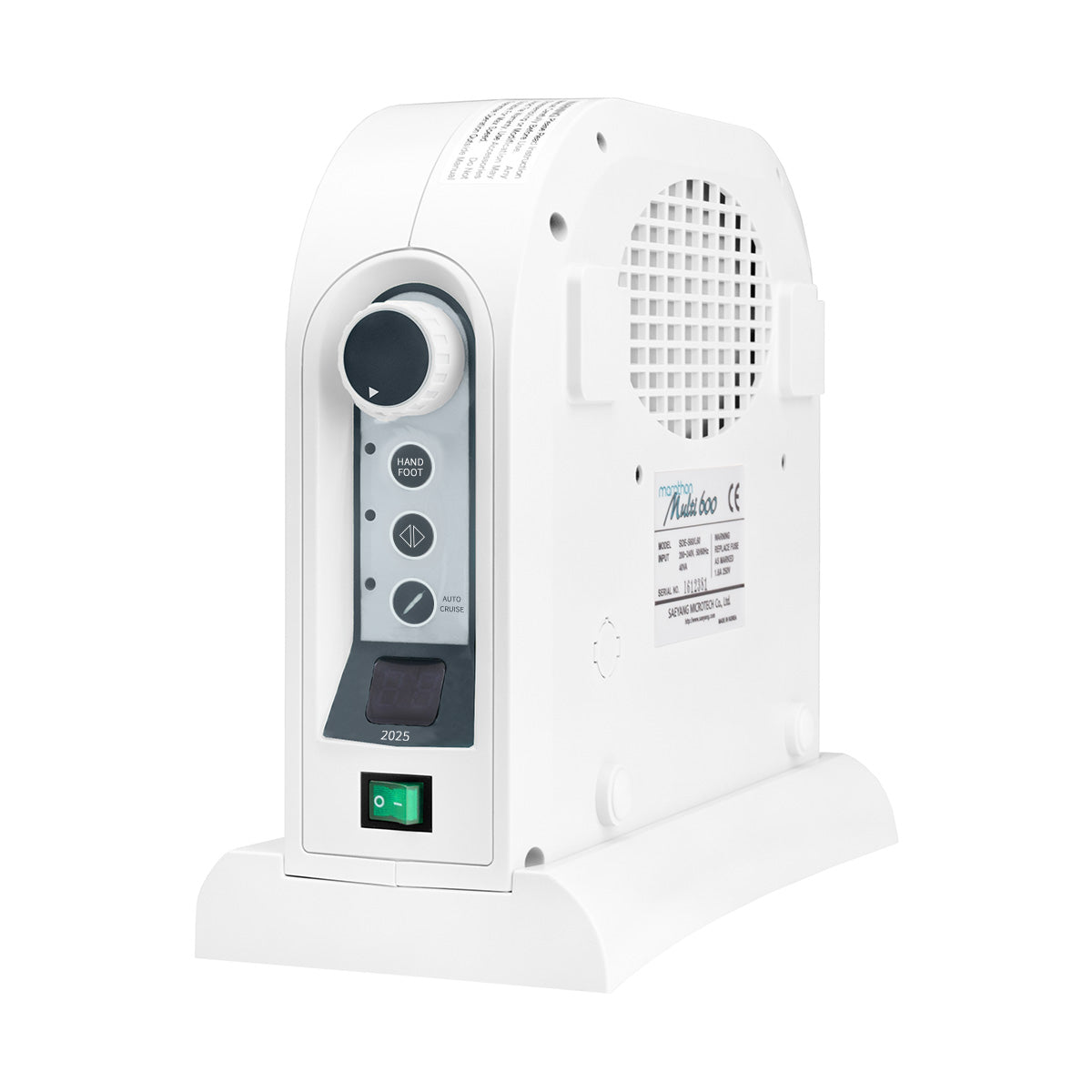 SAEYANG MARATHON MULTI 600 NAGELFREESMACHINE PROTHETISCHE MICROMOTOR + BM50S1 BORSTELLOOS
