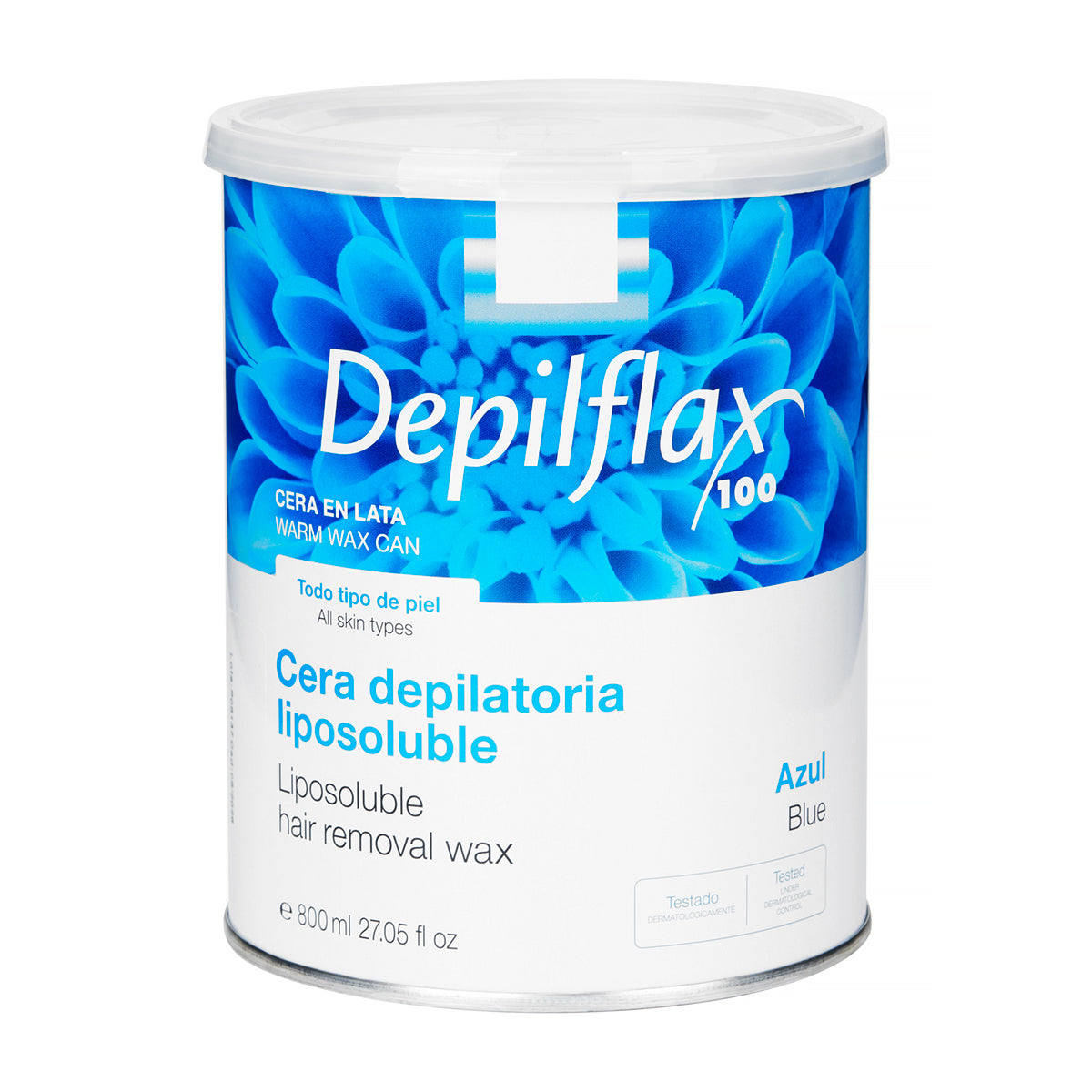 Depilflax ontharingswas in blikje met azuleen, 800 ml