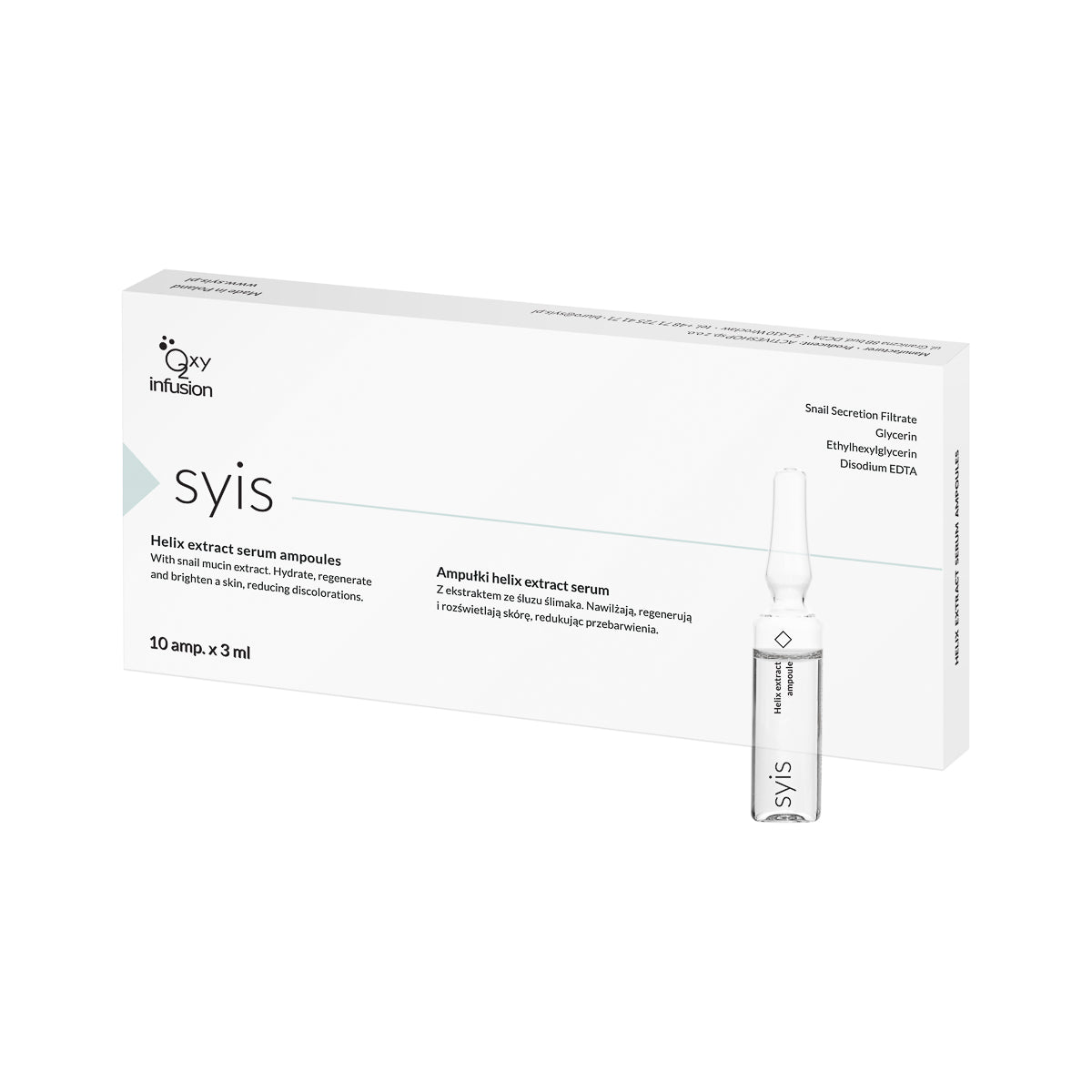 Syis serum ampullen met slakkenslijm 10x3ml