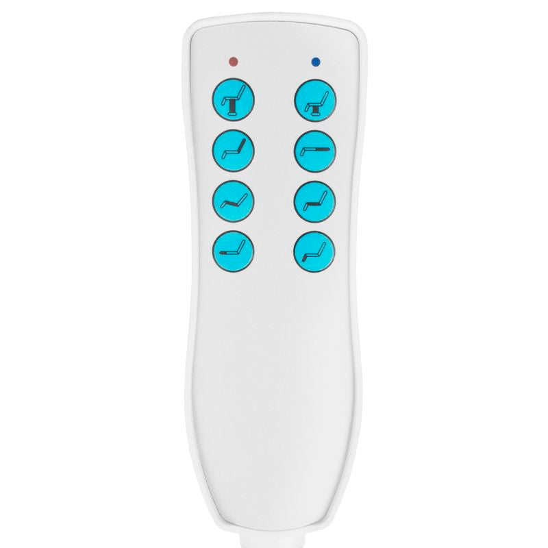 Azzurro elektrische behandelstoel 869a, draaibaar, 4 motoren, wit