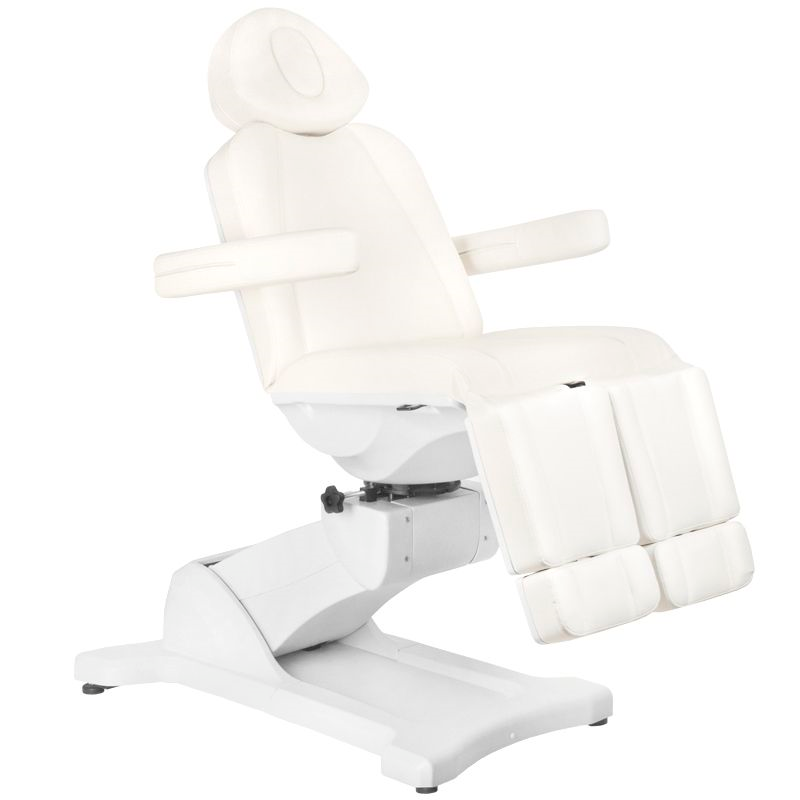 Azzurro elektrische behandelstoel 869as pedi, draaibaar, 5 motoren, wit
