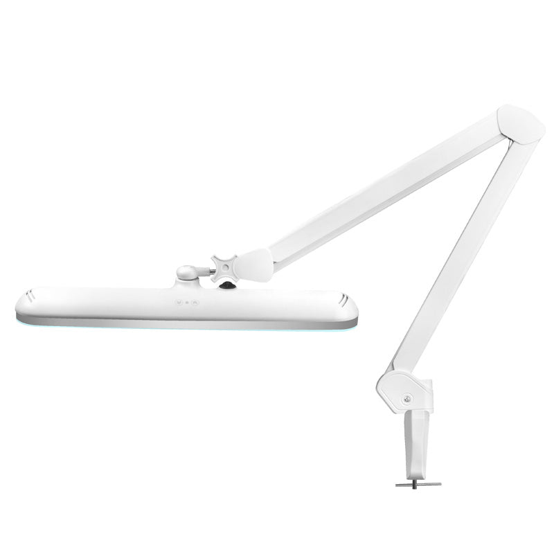 Elegante LED werkplaatslamp 801 l met bankschroef reg. intensiteit van wit licht