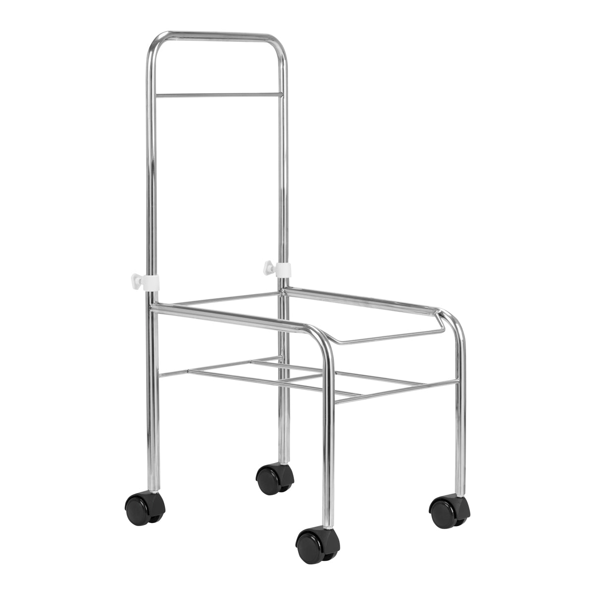 Pedicurebakje op wielen, chroom