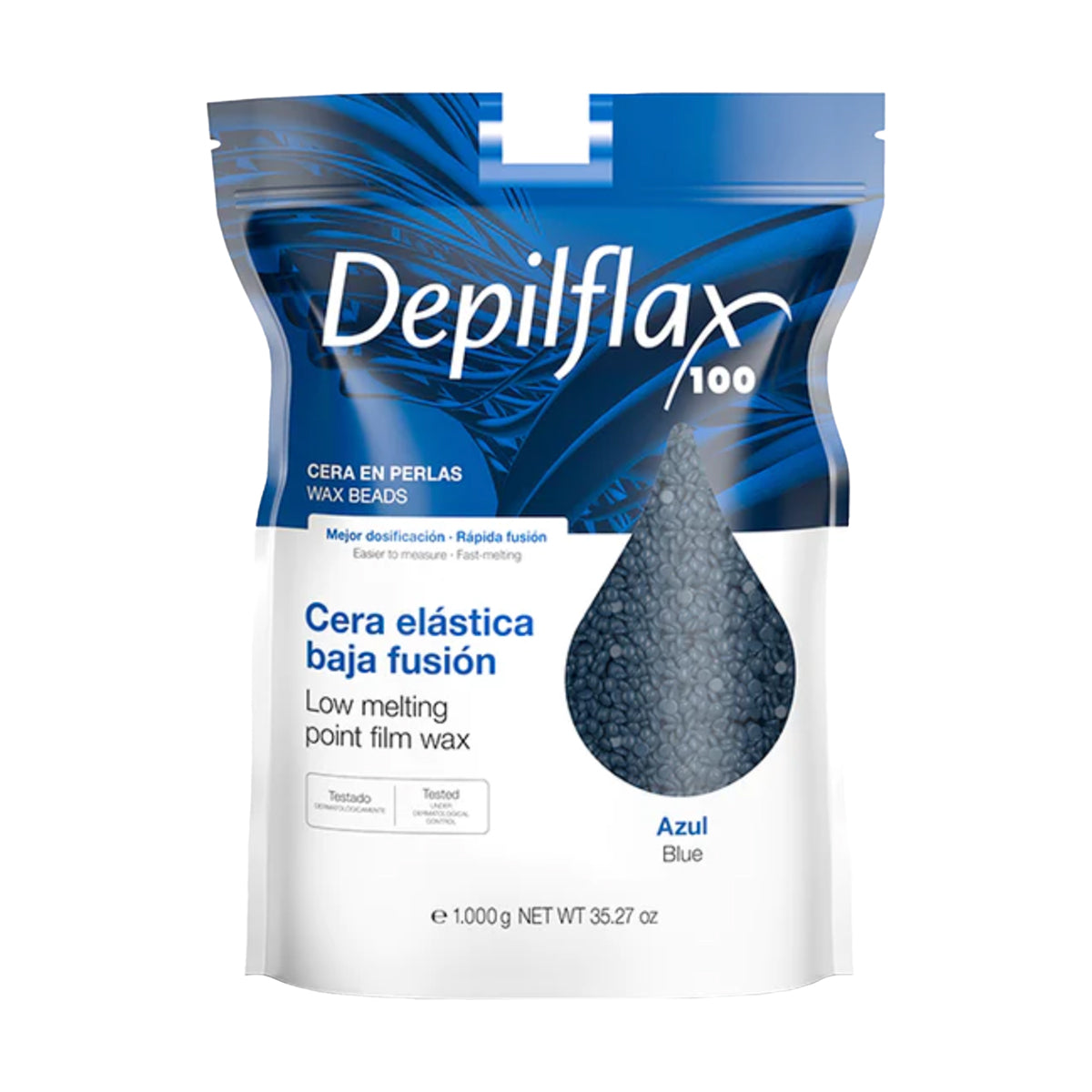 Depilflax 100 flexibele ontharingswas met laag smeltpunt, parel azul 1000g
