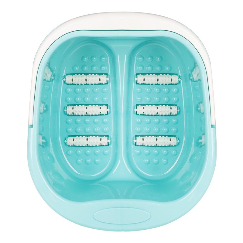 Pedicurebadje met blauwe rollers