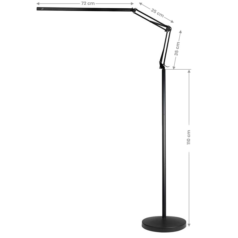 Behandellamp led all4light lashes line 2 zwart met statief