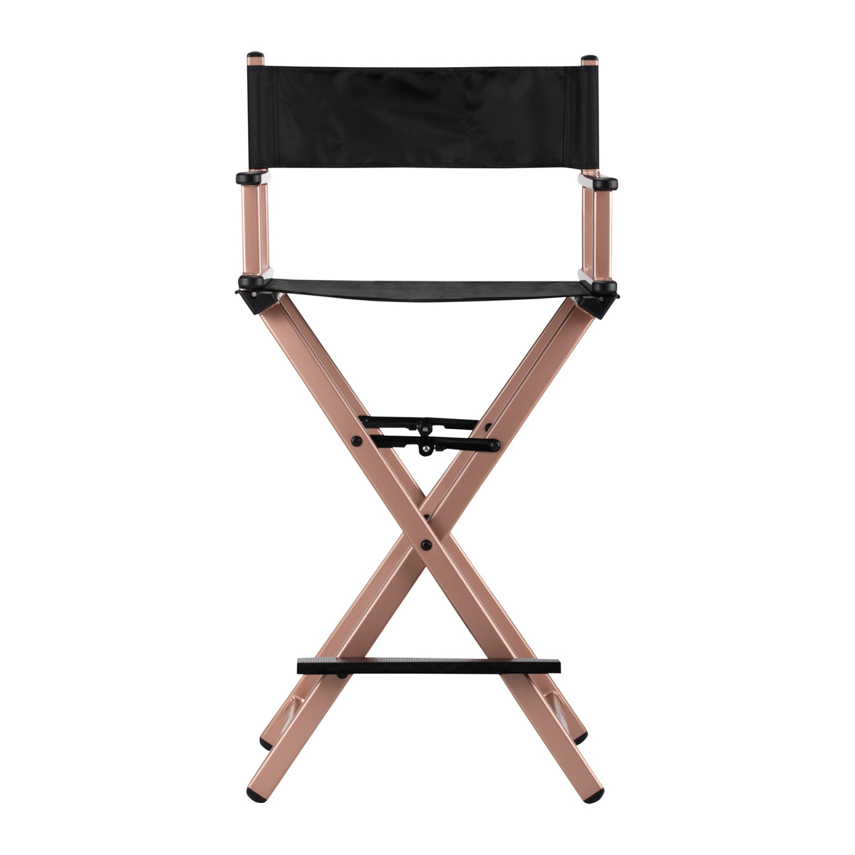 Chaise de maquillage en aluminium or rose