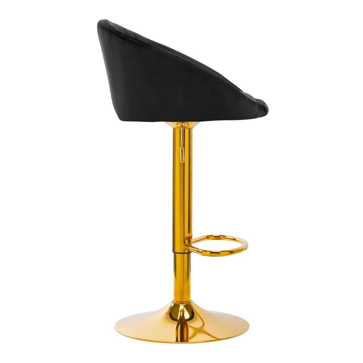 Barkruk QS-B16G FLUWEEL ZWART