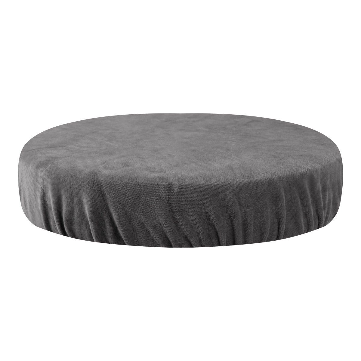 GRIJZE VELOURS TABOURETHOES