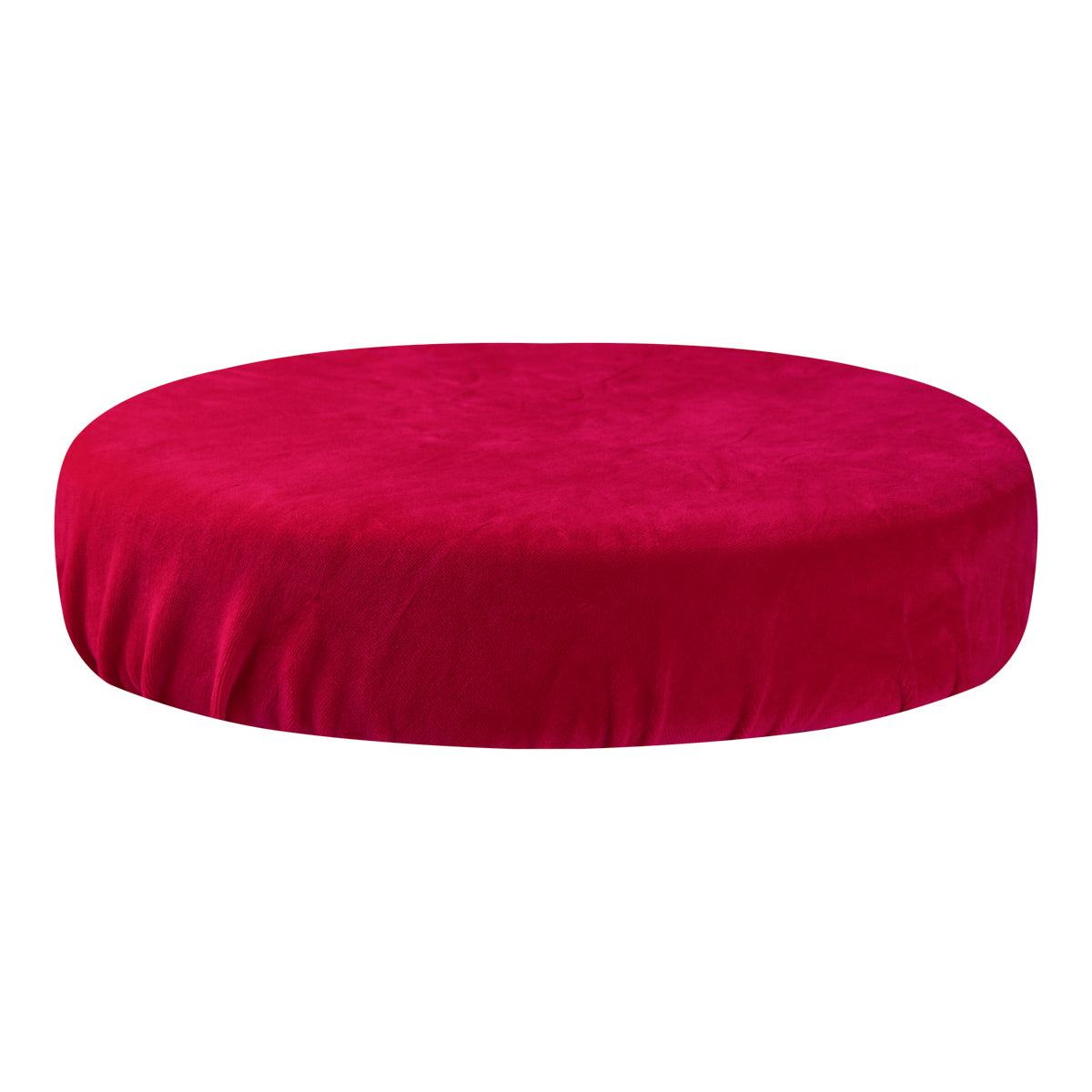 Housse pour tabouret en velours fuchsia