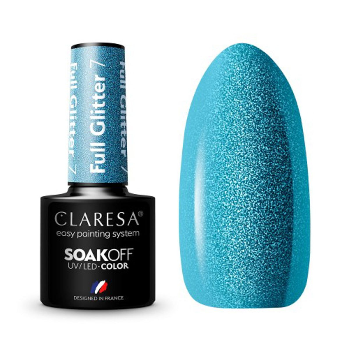 CLARESA Vernis à ongles hybride PLEIN PAILLETTES 7-53