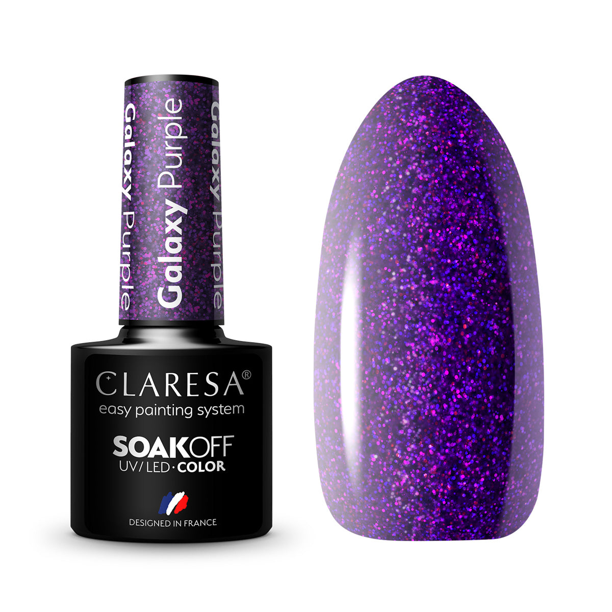 CLARESA Hybride nagellak Galaxy Paars 5g