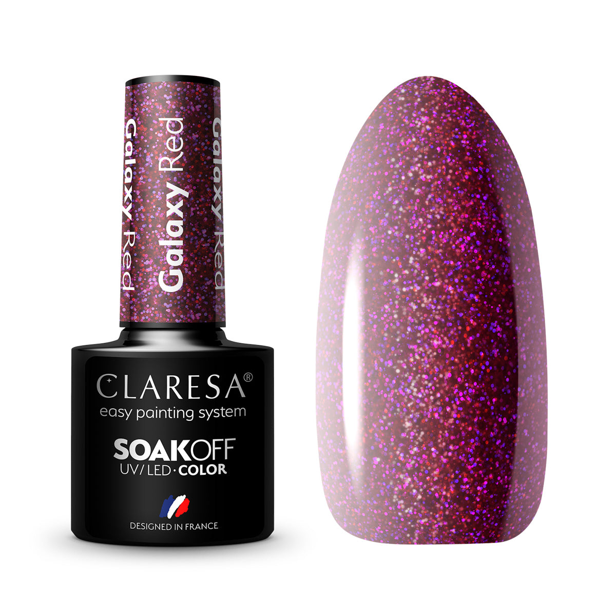 CLARESA Vernis gel Galaxy Rouge 5g