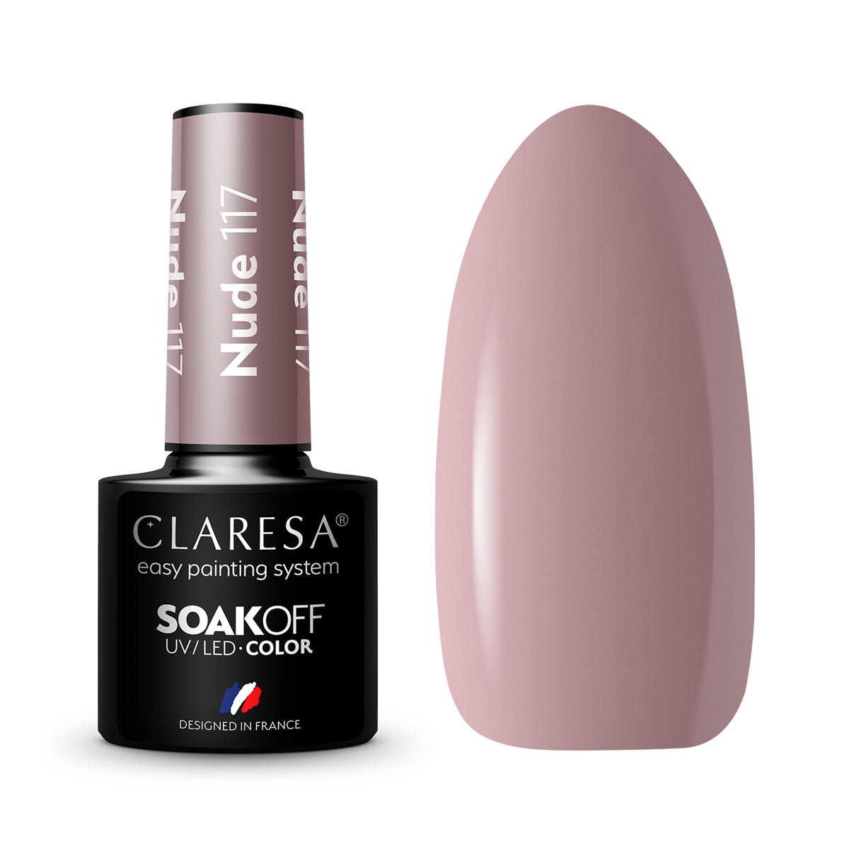 CLARESA Vernis à ongles hybride NUDE 117 -5g