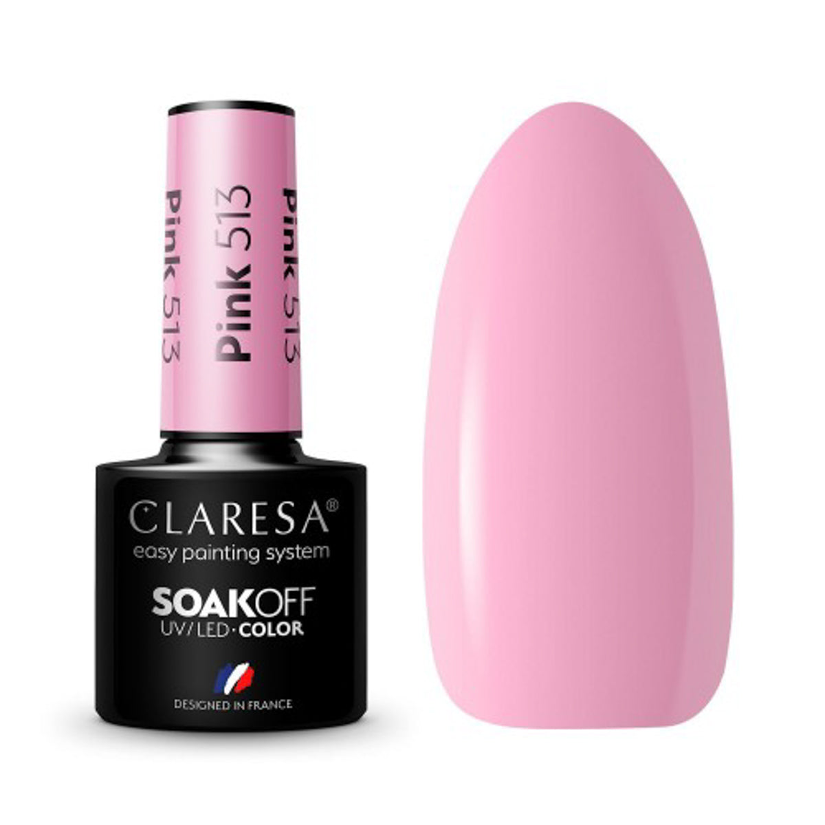 CLARESA Vernis à ongles hybride PINK 513 -5g