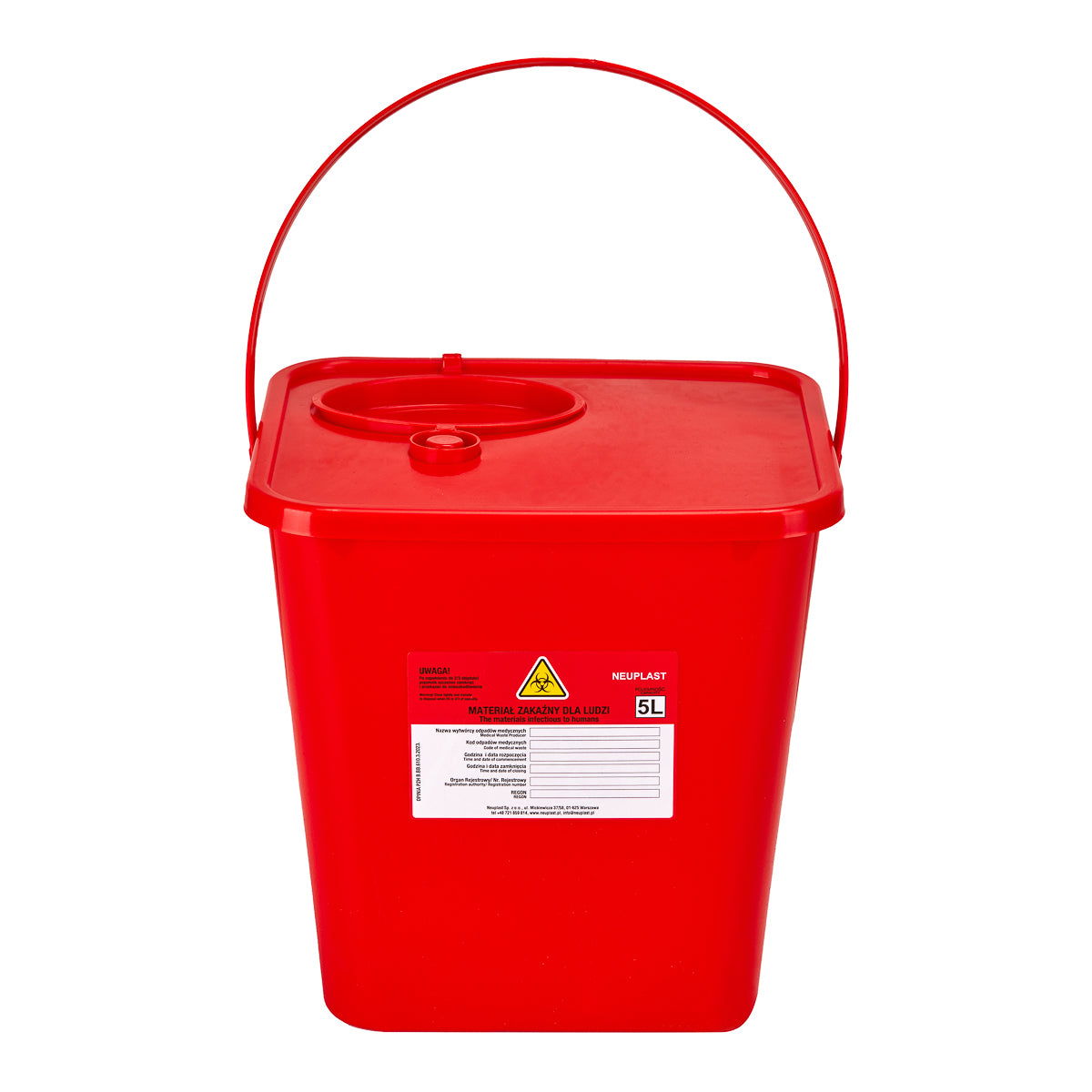 MEDISCHE AFVALCONTAINER ROOD 5 L
