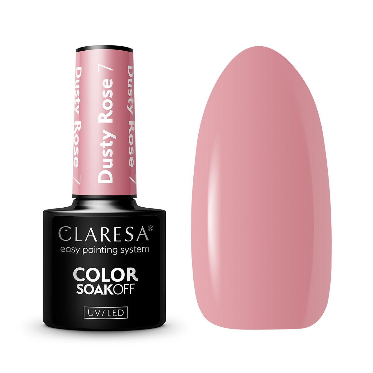 CLARESA Vernis à ongles hybride DUSTY ROSE 7 -5g