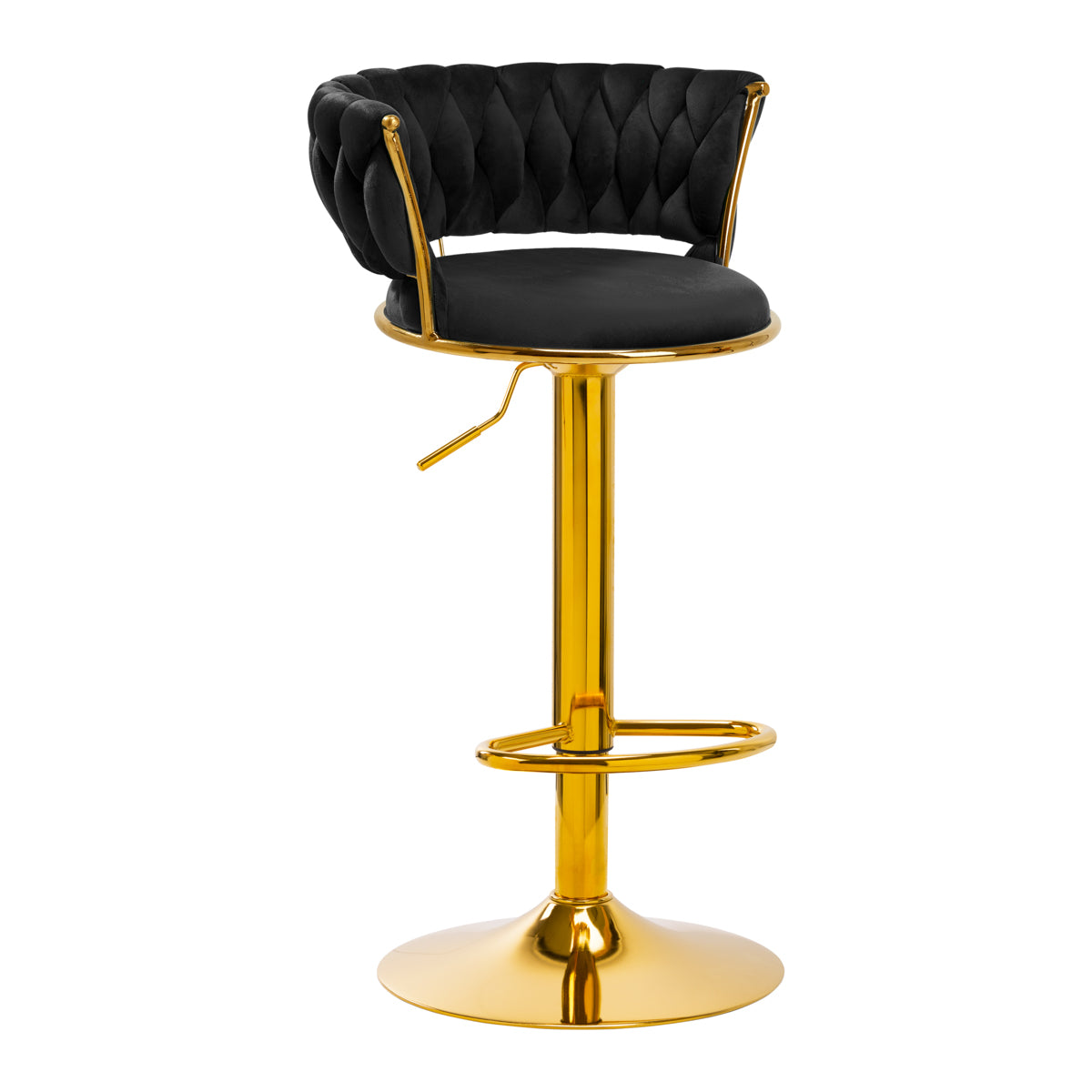 4Rico Bar Stoel QS-B313a zwart fluweel