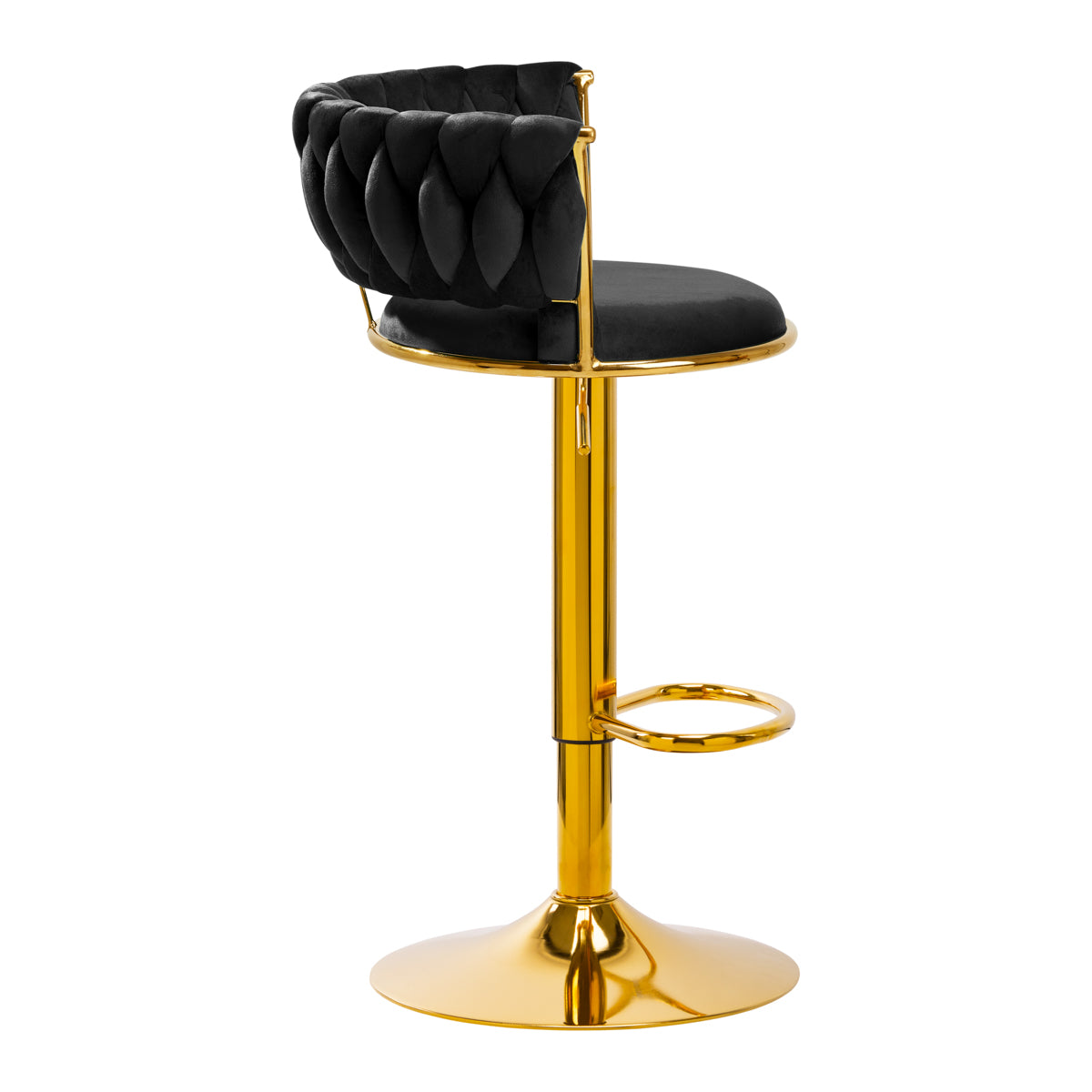 4Rico Bar Stoel QS-B313a zwart fluweel