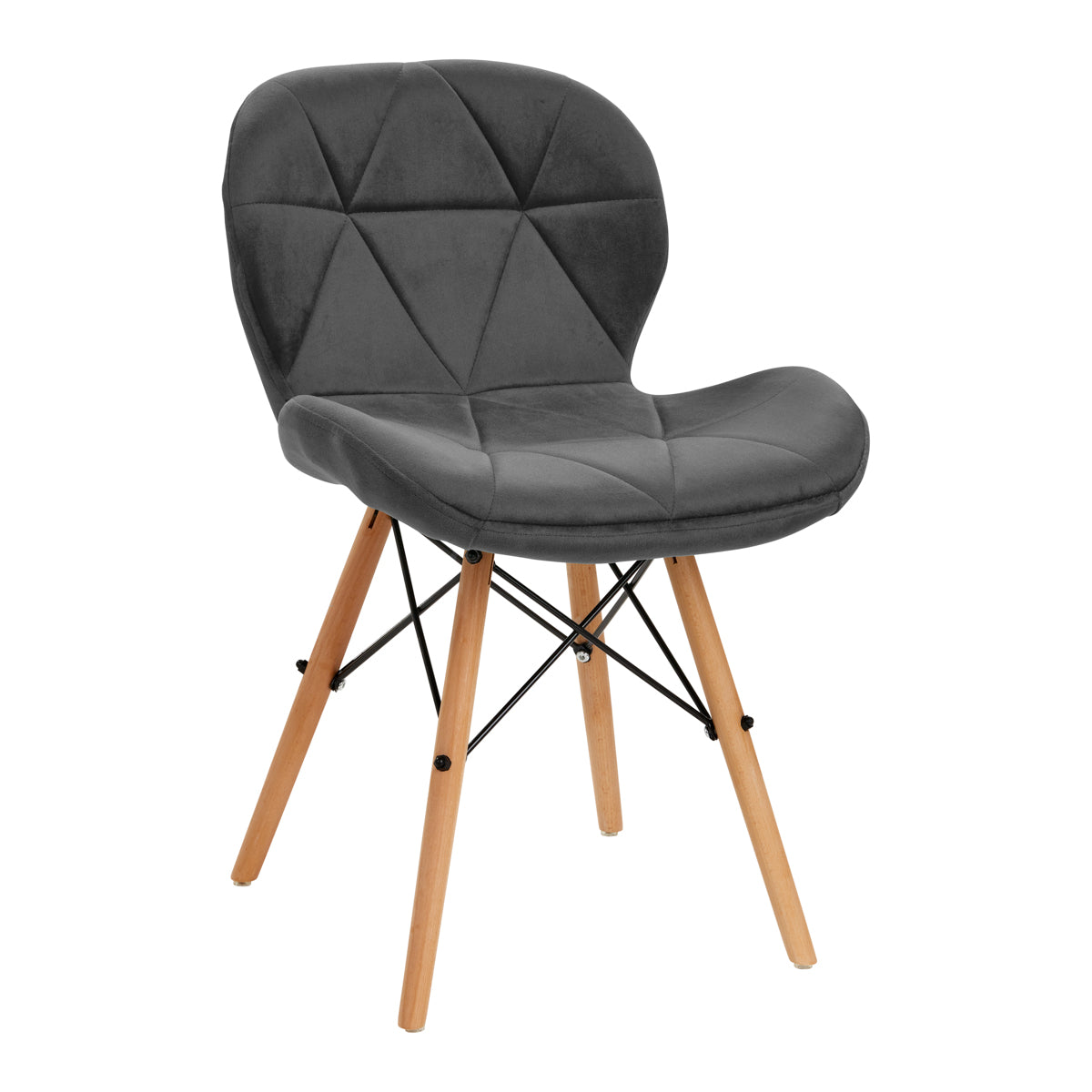4Rico Cosmeticastoel QS-186 grijs fluweel