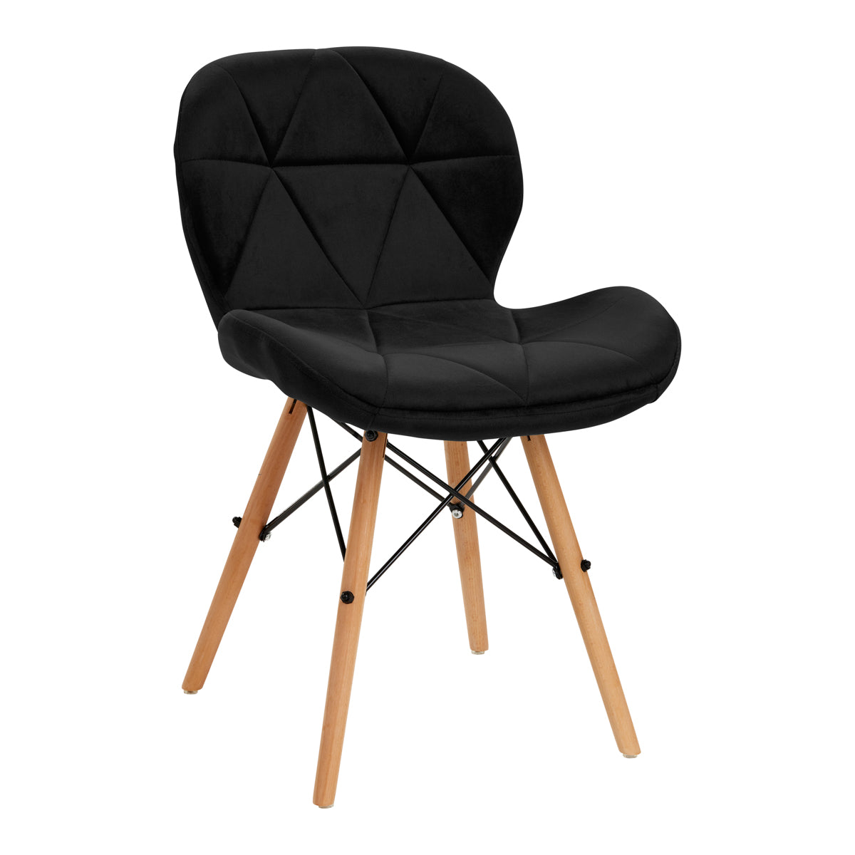 4Rico Cosmeticastoel QS-186 zwart fluweel