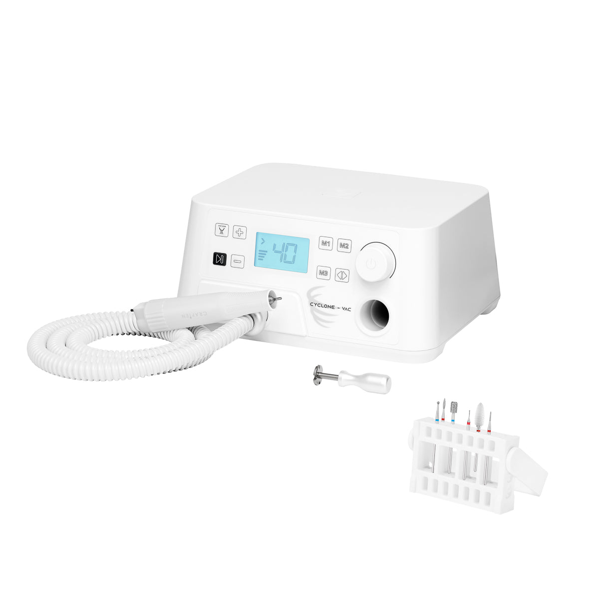 Saeyang Marathon Cyclone-Vac podiatry nail drill machine with absorber + podoset
