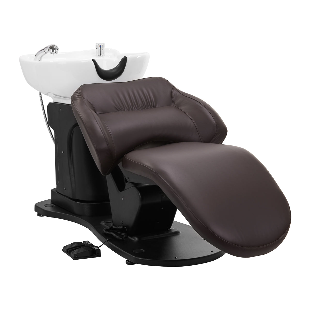 Gabbiano électrique coiffure bac de lavage TRYCHO marron