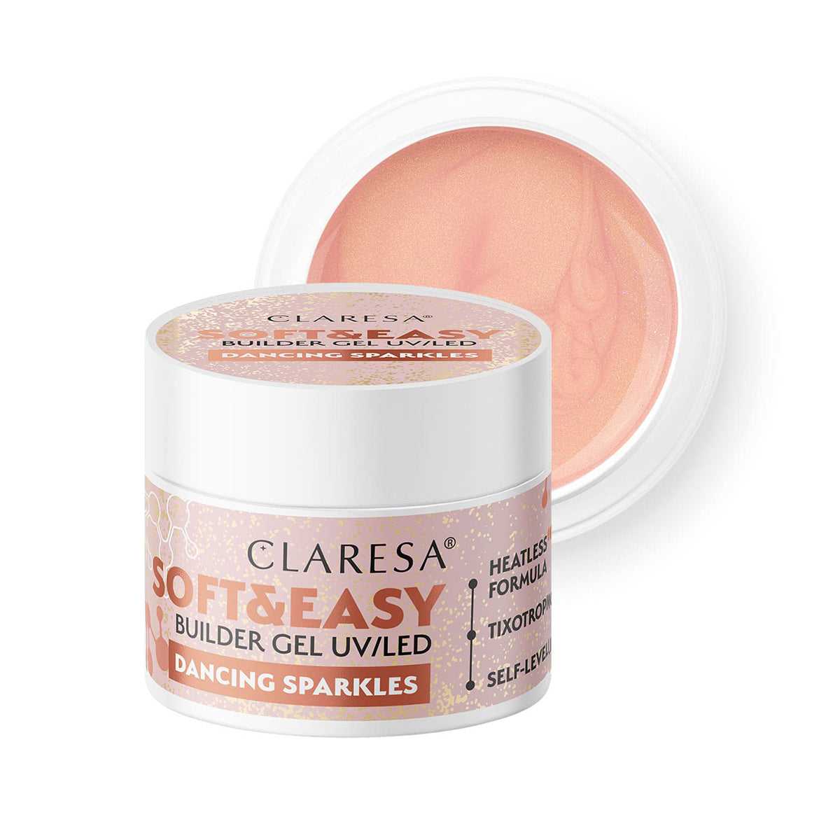 Claresa bouwgel Soft&Easy dansende glitters 45g