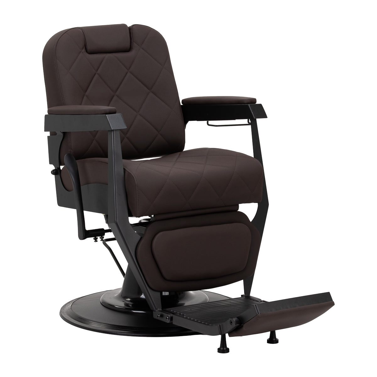 Gabbiano kappersstoel Bruno met zwart frame Bruin