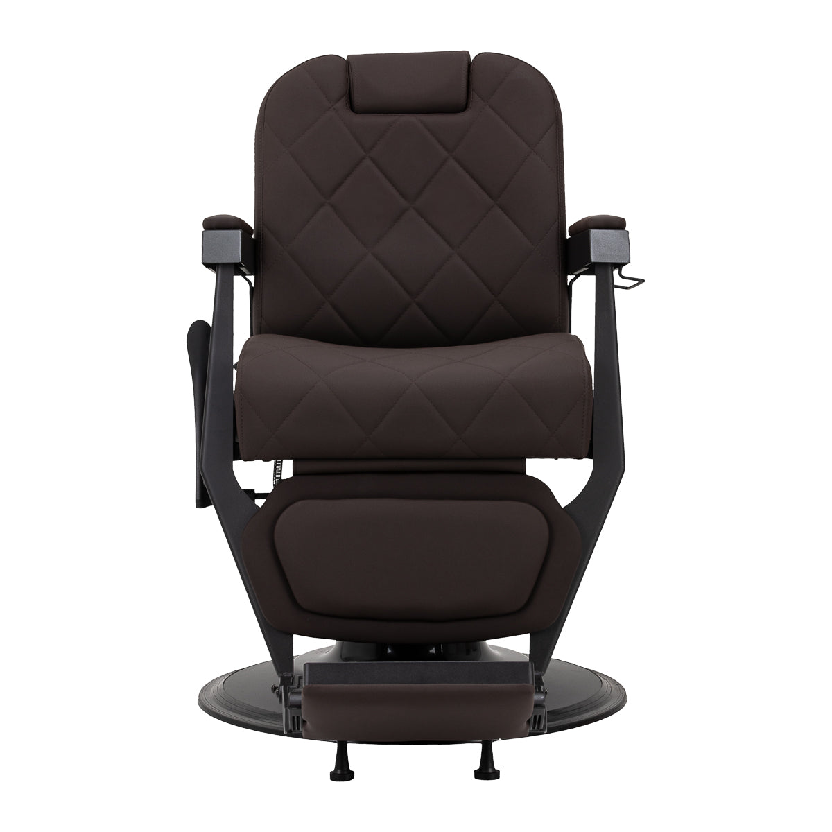 Gabbiano kappersstoel Bruno met zwart frame Bruin