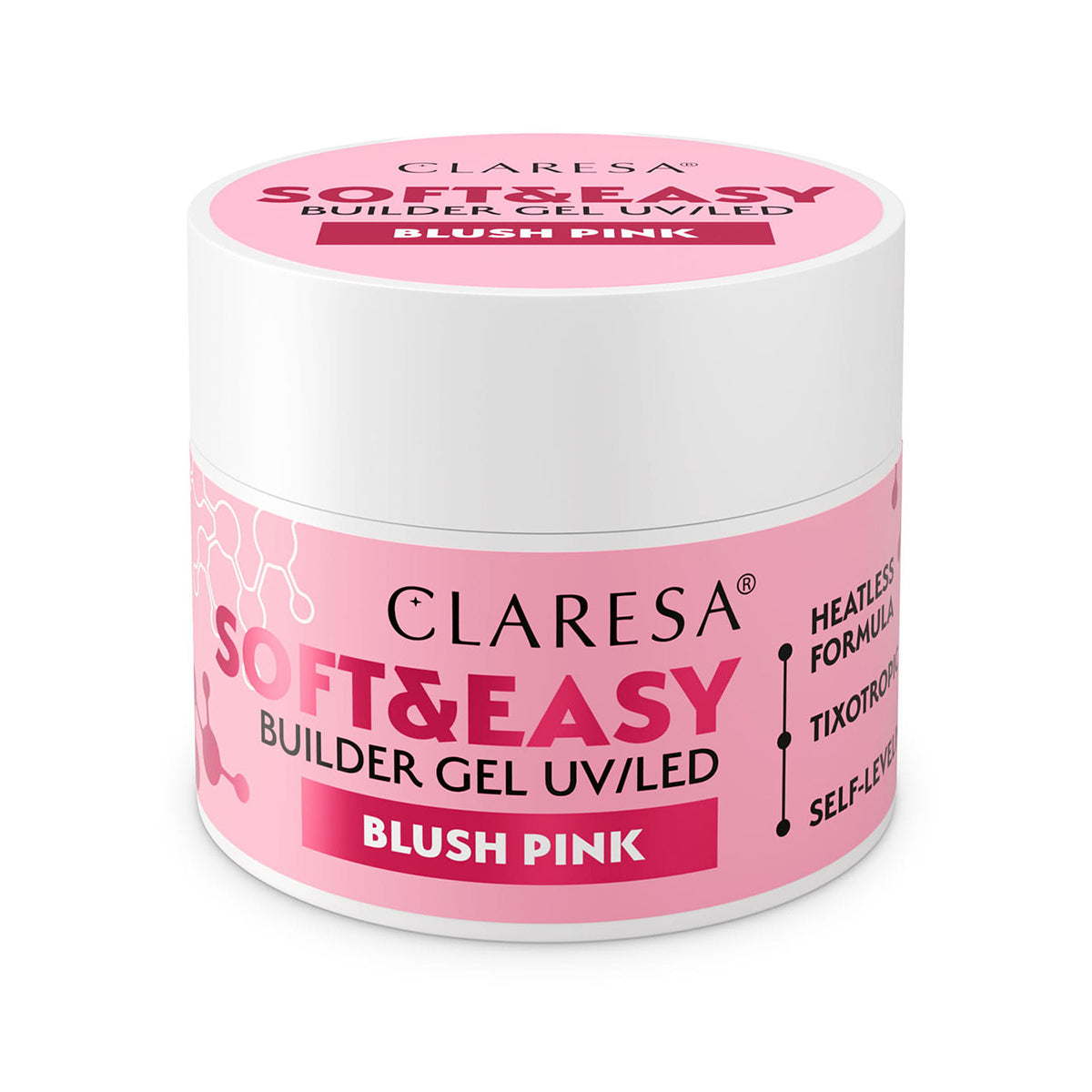 Claresa builder gel Soft&Easy blush roze, 90g
