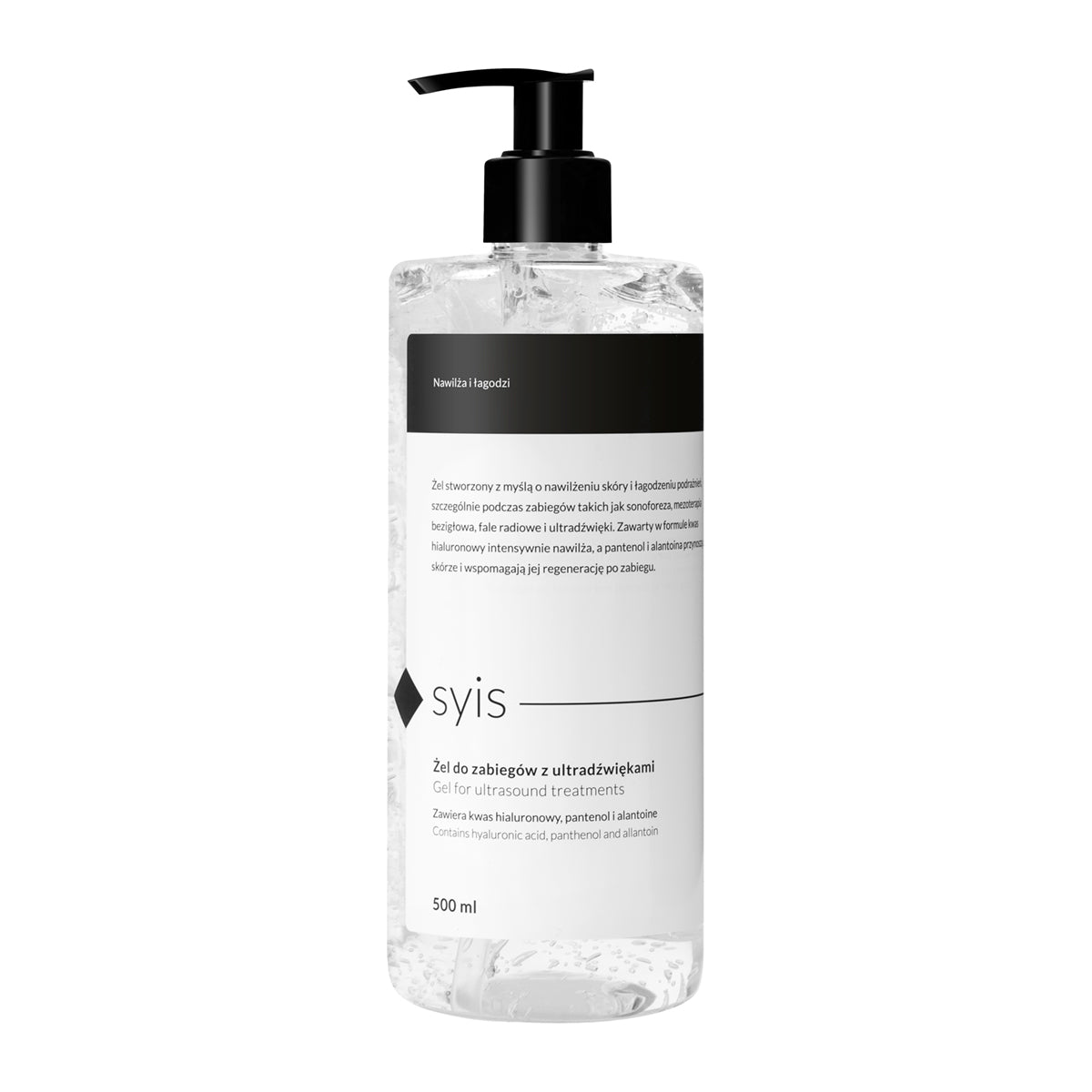 Syis hydraterende gel met hyaluronzuur voor ultrasone behandelingen, nieuw, 500 ml