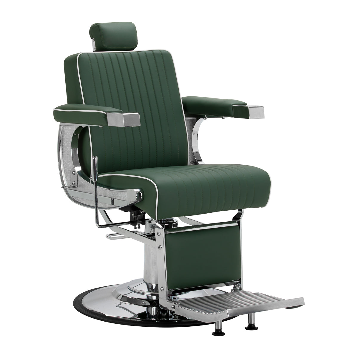 Gabbiano Visionerio kappersstoel groen chrome frame