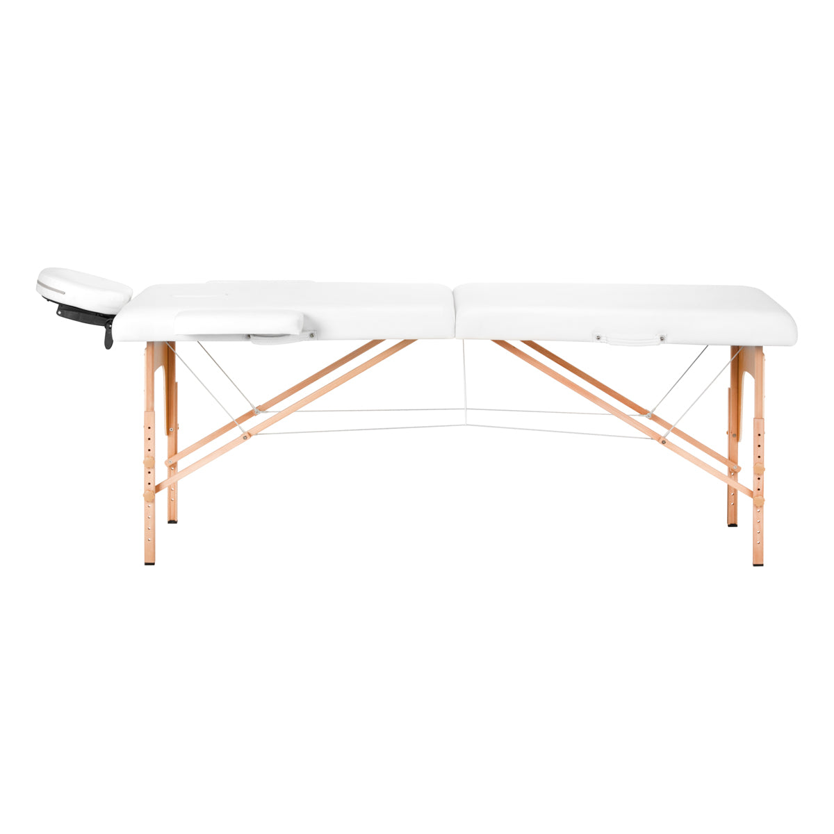BALANCE houten opvouwbare massagetafel 2 segmenten wit