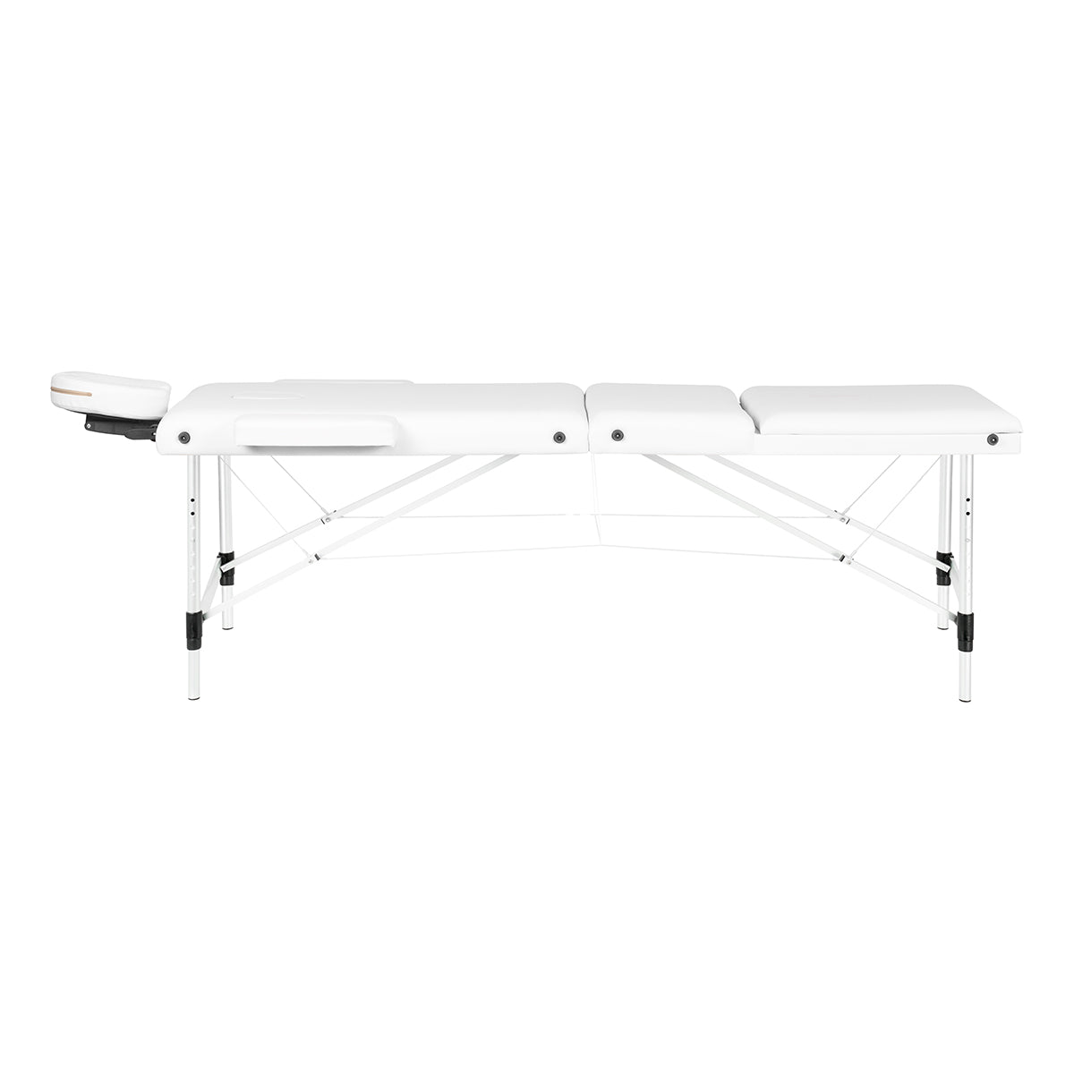 BALANCE aluminium opvouwbare massagetafel 3 segment wit