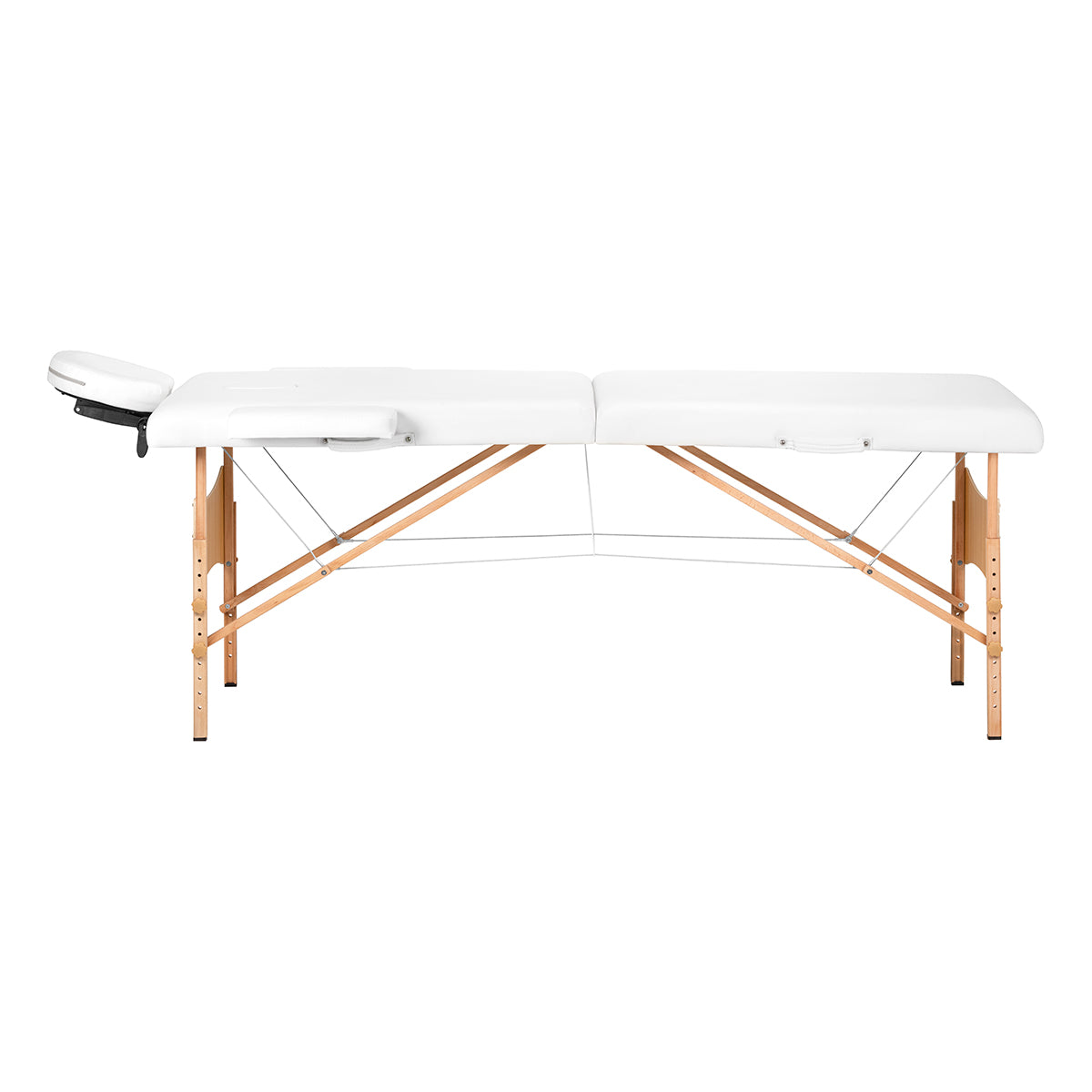 BALANCE wooden opvouwbare massagetafel 2 segment 190x70 wit