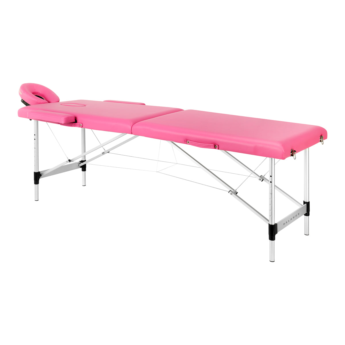 BALANCE aluminium opvouwbare massagetafel 2 segment roze