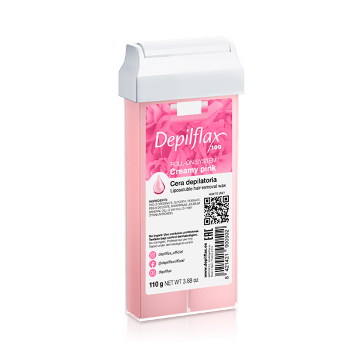 Depilflax 100 hair removal was rol crèmey roze 110 g