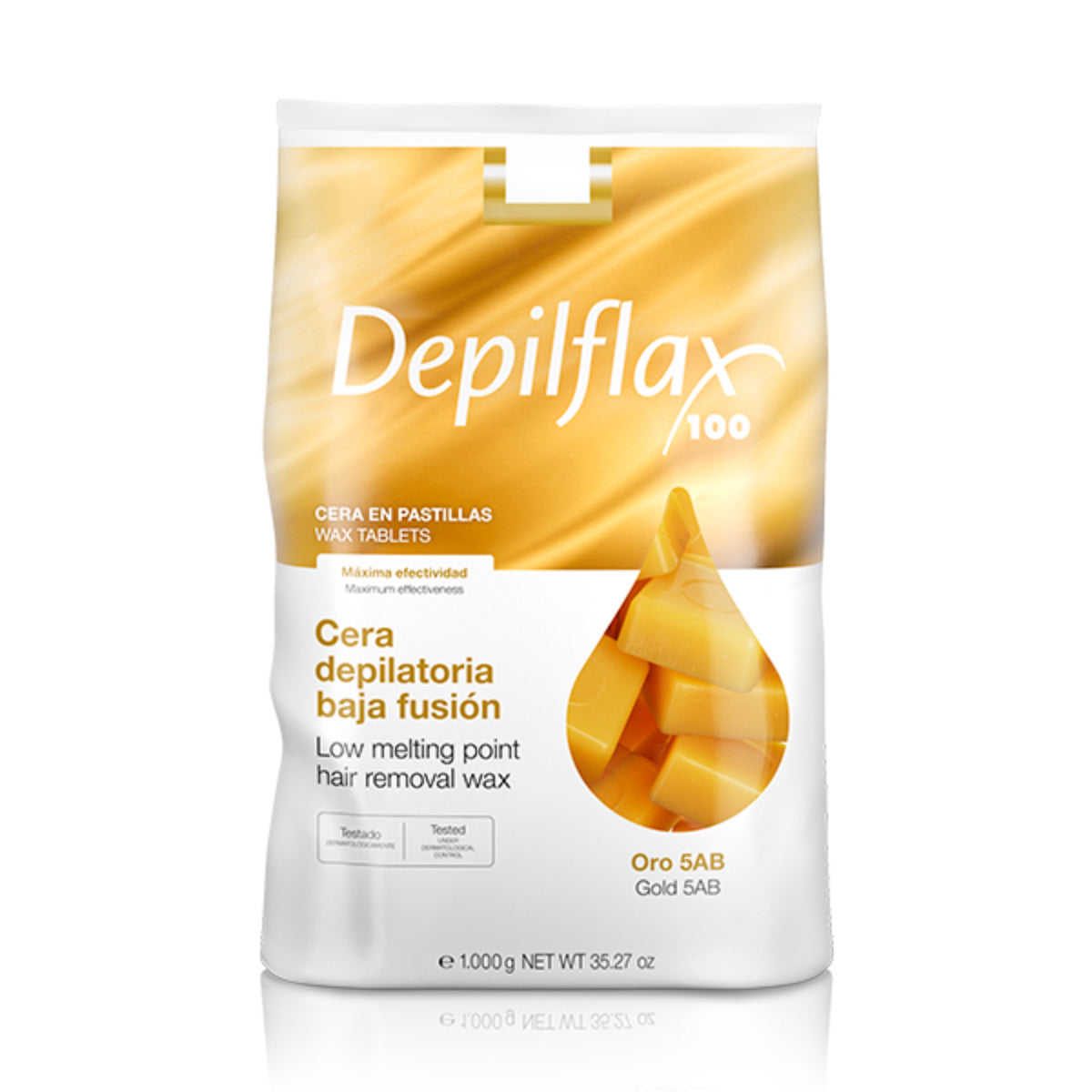 Depilflax 100 flexible was for hair removal with low melting point Oro 5AB goud 1000 g