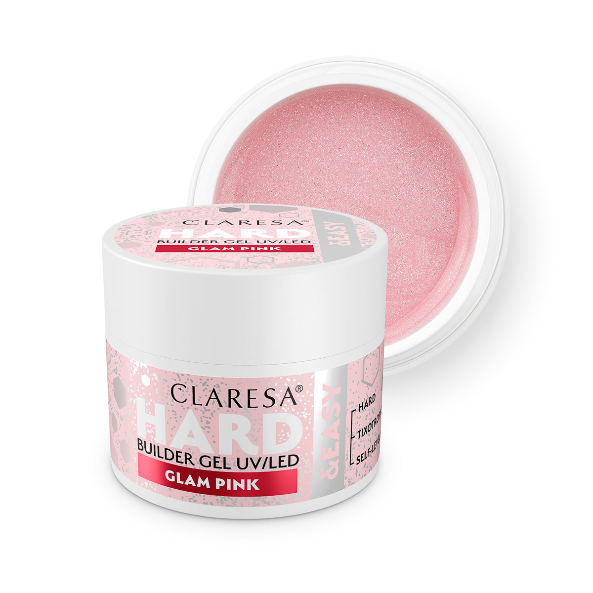 Claresa HARD&EASY BUILDER gel GLAM roze 12g