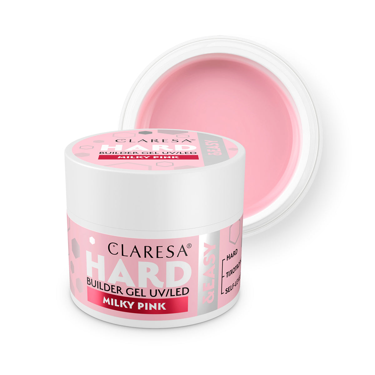 Claresa HARD&EASY BUILDER gel MILKY roze 12g