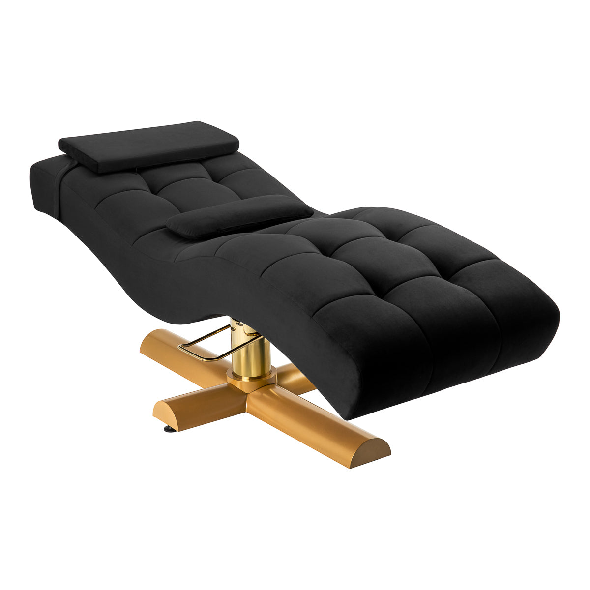 Sillon Corona eyelash treatment stoel, zwart with goud base