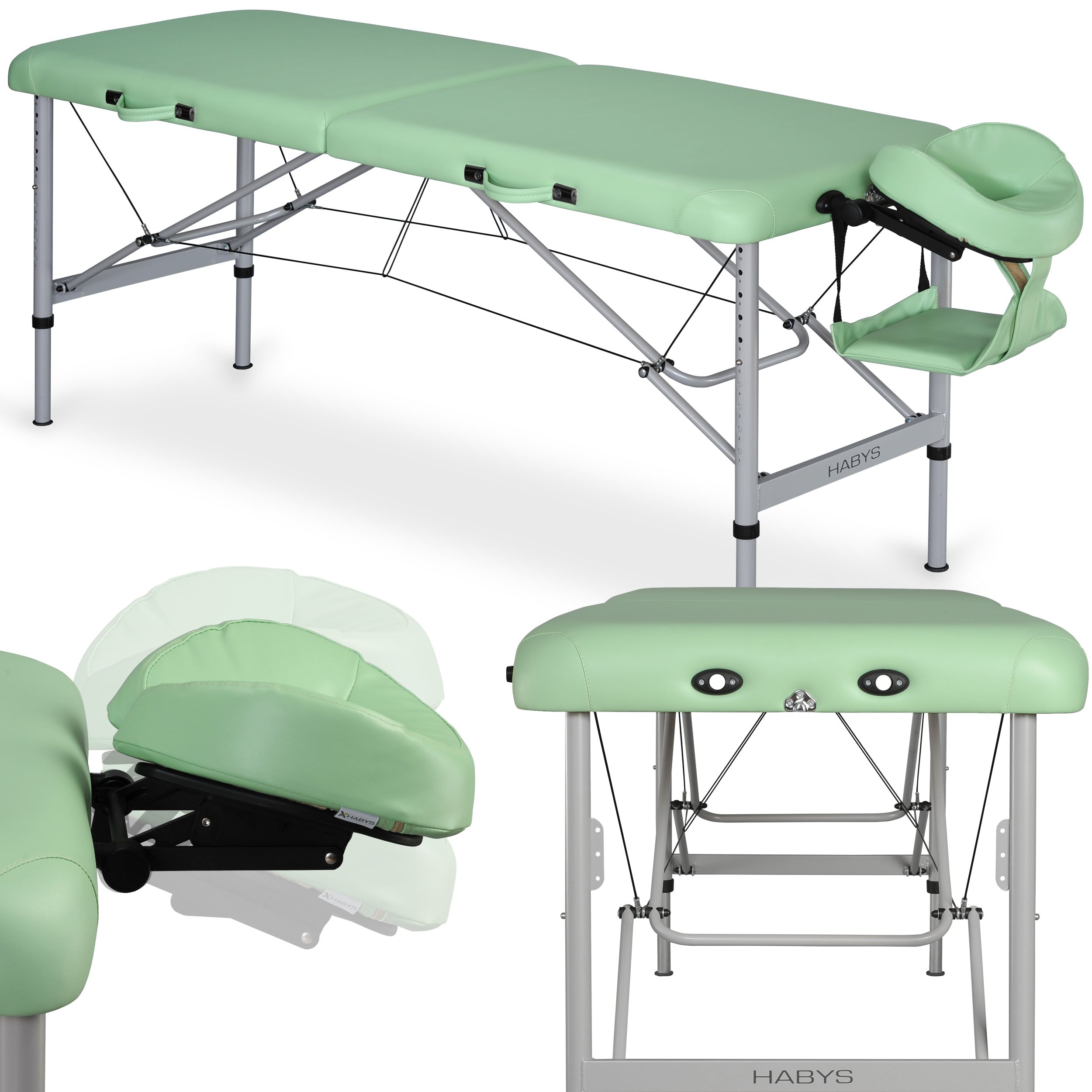 Massagetafel Aero Alu 70 Vinyl Flex K022, Groen
