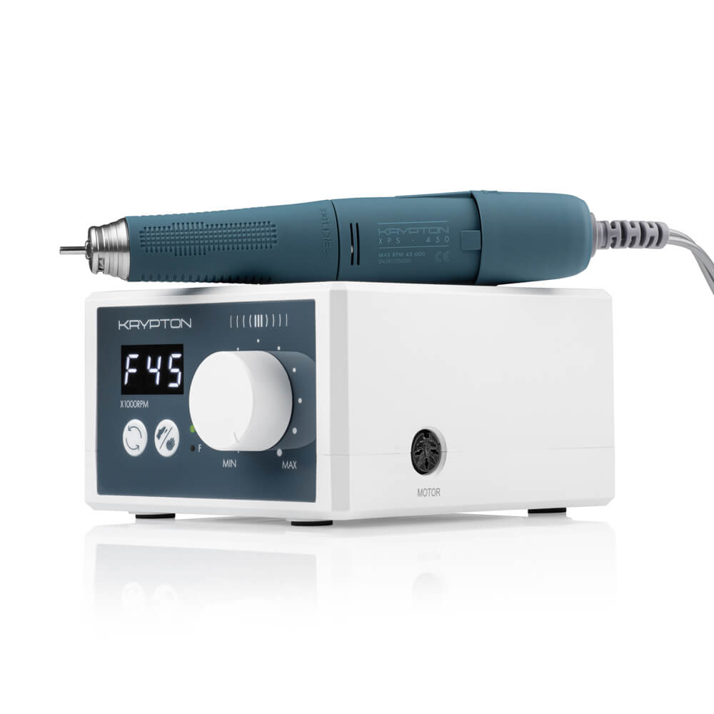 Nagelfreesmachine KRYPTON III XPS-450 at 100 W and 45,000 rpm.