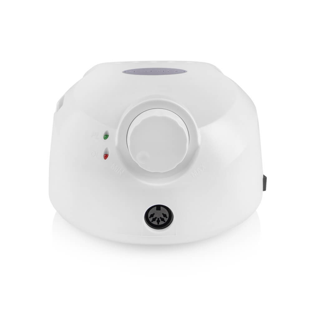 Nagelfreesmachine KRYPTON XPS-400 WHITE/PURPLE at 65 W and 40,000 rpm.