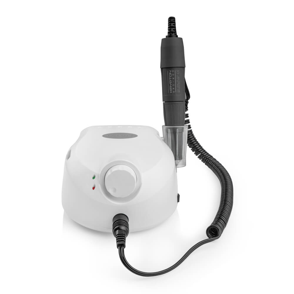 Nagelfreesmachine KRYPTON XPS-400 WHITE/GRAY at 65 W and 40,000 rpm.