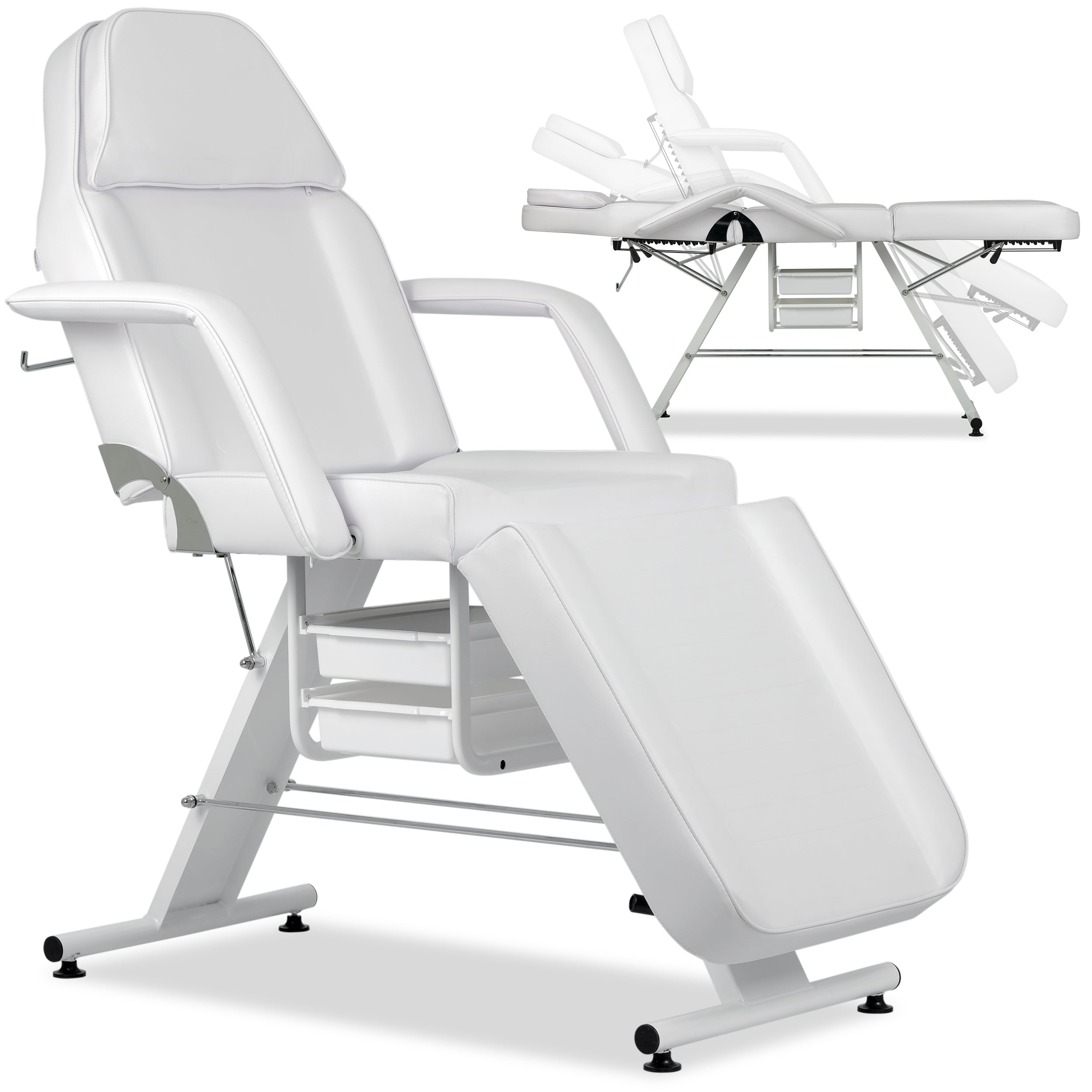 ARIA BIANCO beauty chair with trays, white